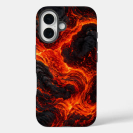 Geschmolzenes Lavaflussmuster iPhone 16 Hülle