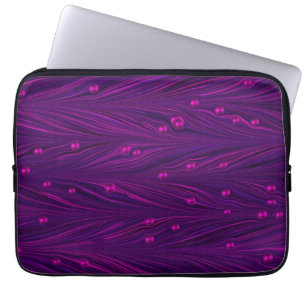 Geschmückte heiße pink-violette Perlen Laptop-Hüll Laptopschutzhülle