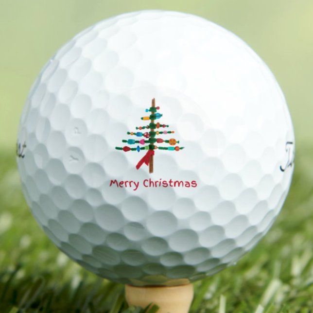 Geschmückter süßer Weihnachtsbaum – Festliches Wei Golfball (Von Creator hochgeladen)