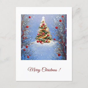 Geschmückter Weihnachtsbaum Postkarte