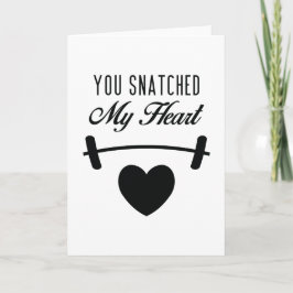 Geschnappte Crossfit Turnhallen-Valentinstag-Karte Feiertagskarte