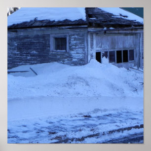 geschneit in der Garage Poster