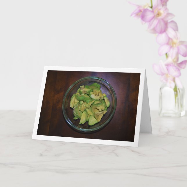 geschnitten Avocado Frucht in Bowl Karte (Orchidee)