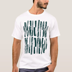 geschnitten und gewürfelt - dunkelgrün T-Shirt