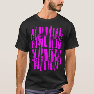 geschnitten und gewürfelt - Magenta auf Dunkel T-Shirt