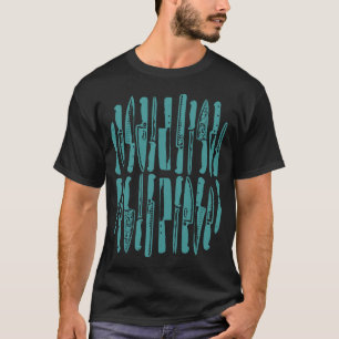 geschnitten und gewürfelt - Ocean Green on Dark T-Shirt