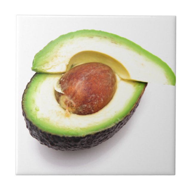Geschnittene offene Avocado Fliese (Vorderseite)