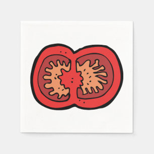 Geschnittene Tomate-Papierservietten Serviette