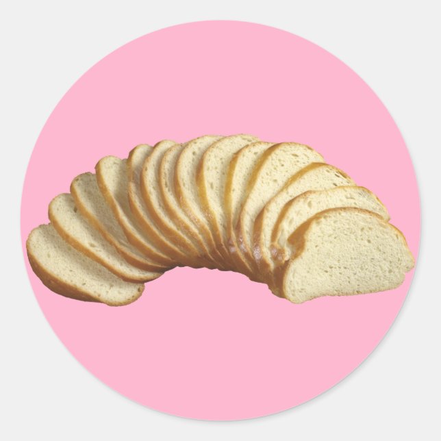geschnittenes Brot Runder Aufkleber (Vorderseite)