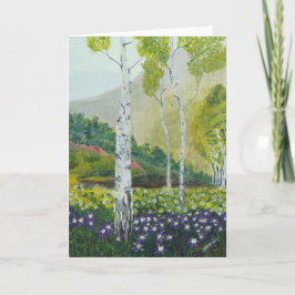 Geschnitzt in einem Baum Feiertagskarte