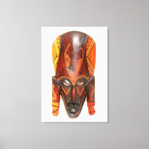 geschnitzte afrikanische Maske Leinwanddruck