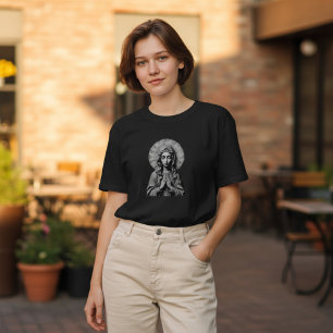 Geschnitzte Hingabe Holz-Maria T-Shirt