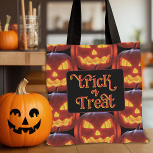 Geschnitzte Kürbisse Halloween Süßigkeiten-Tasche