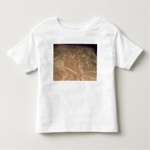 Geschnitzte Petroglyphe, die Zahlen darstellt Kleinkind T-shirt