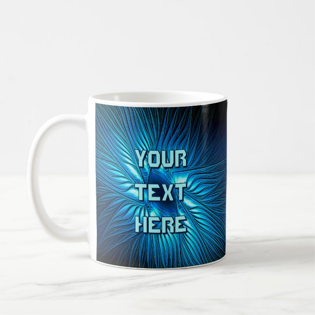 Geschnitzter blauer Stern Kaffeetasse (Links)