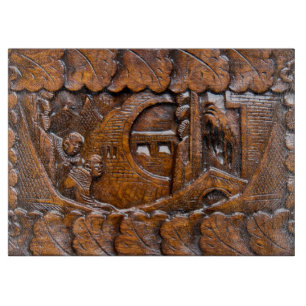 Geschnitzter hölzerner orientalischer Blick Schneidebrett