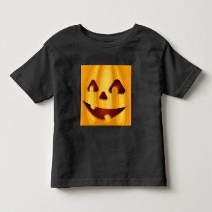 Geschnitzter Kürbis lächelt Halloween-Design  Kleinkind T-shirt