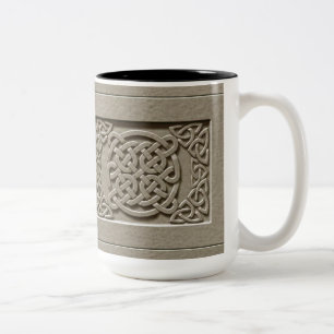 Geschnitzter SteinbeschaffenheitCeltic knotet Zweifarbige Tasse