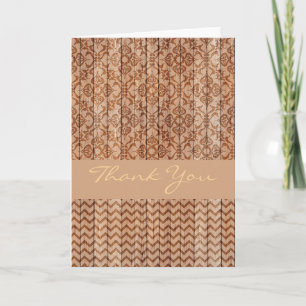 Geschnitztes Holz dankt Ihnen zu kardieren Dankeskarte