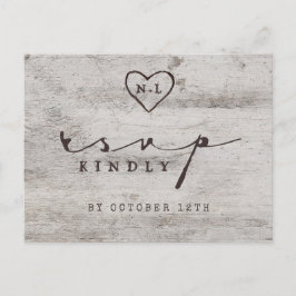 Geschnitztes Schatz-rustikales Postkarte