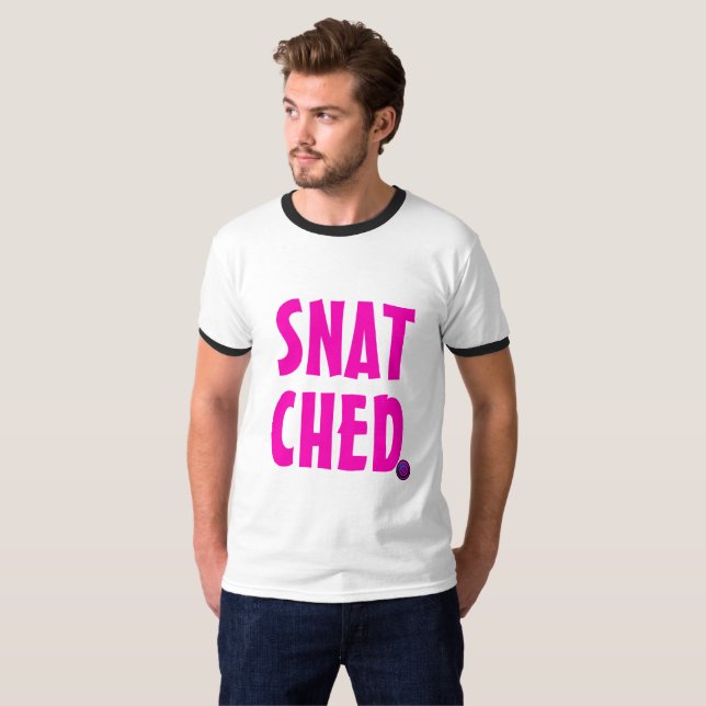 Geschnitztes Zitat mit scharf rosa Text T-Shirt (Vorne ganz)