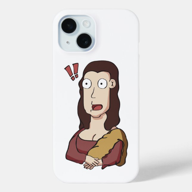 Geschockt Mona Lisa iPhone 15 Fall Case-Mate iPhone Hülle (Rückseite)