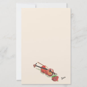 Geschosse: Geige und Rose Briefpapier