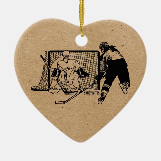 Geschossen auf dem NettoHockey (weiblich) Keramik Ornament (Vorne)
