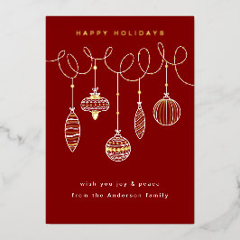 Geschossene Weihnachtsschmuck Folien Feiertagskarte