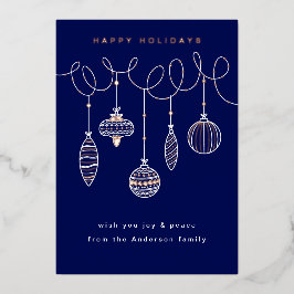 Geschossene Weihnachtsschmuck Folien Feiertagskarte