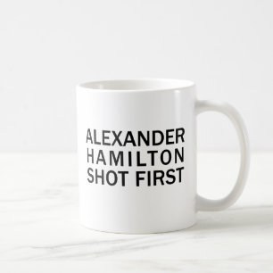 Geschossener zuerst - weißer T - Shirt Alexanders Tasse