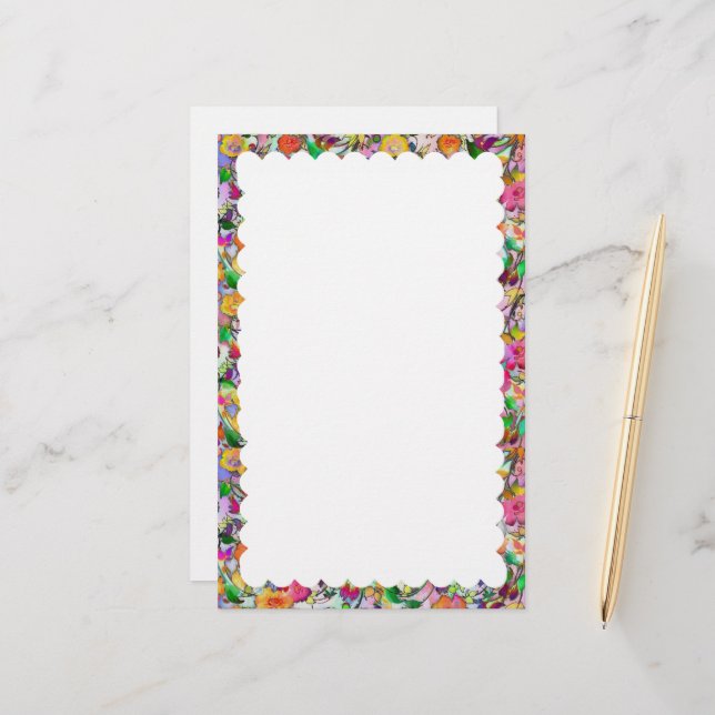 geschossenes Grenzpapier Briefpapier (Vorderseite/Rückseite Beispiel)