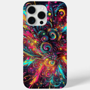 Geschottetes Chaos: Neonfarben-Spritzer Case-Mate iPhone Hülle