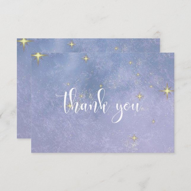 Geschrieben im Brautparty der Sterne Dankeskarte (Vorne/Hinten)