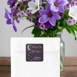 Geschrieben im Brautparty der Sterne Quadratischer Aufkleber