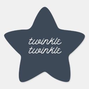 Geschrieben in der Babydusche der Sterne Paare Stern-Aufkleber