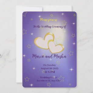 Geschrieben in der Stars Hochzeitseinladung Einladung