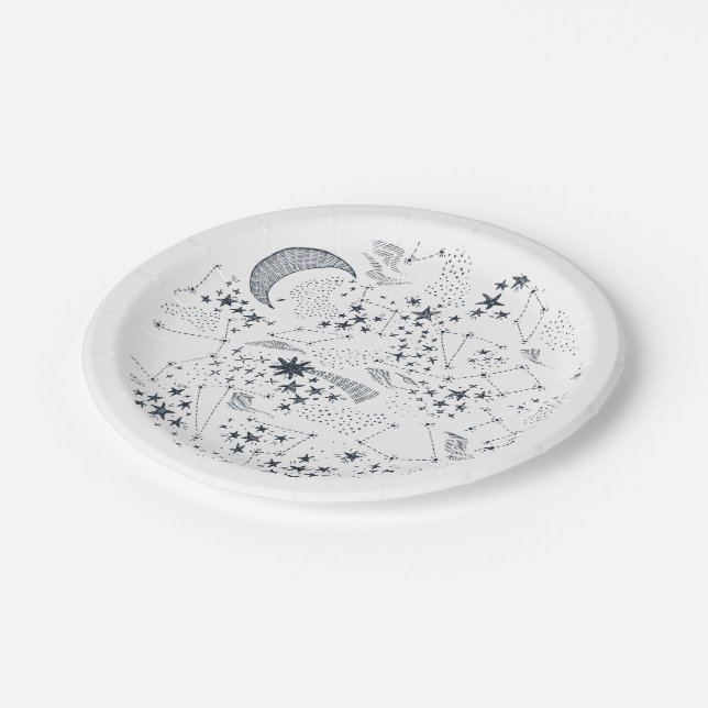 Geschrieben in der Sternenkonstellation Pappteller (Schrägansicht)