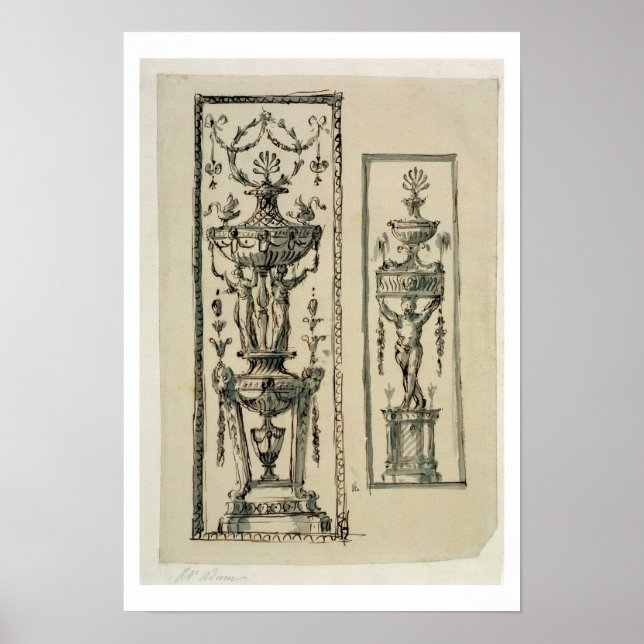 Geschriebene Designs für verzierte Paneele (Stift  Poster (Vorne)