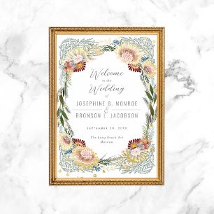 Geschriebenes Florals Einzigartiges Hochzeitswillk Foliendrucke