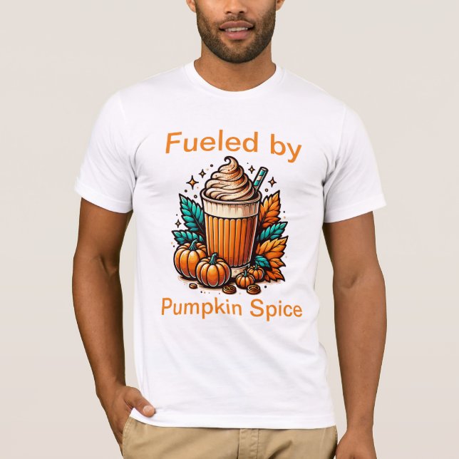 Geschürt durch Kürbisspitzkaffee T-Shirt (Vorderseite)