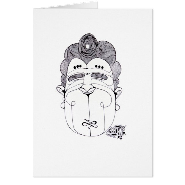 geschürte Karte "des glücklichen Mannes" (Vorne)