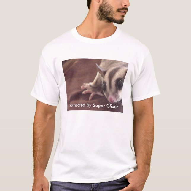 Geschützt durch das Zuckersegelflugzeug, WARNEND T-Shirt (Vorderseite)