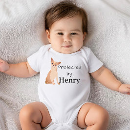 Geschützt durch Henry (Name) Chihuahua Baby Strampler