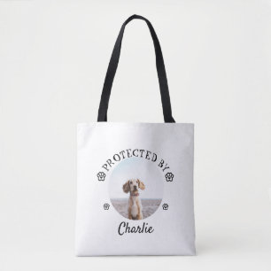 Geschützt Durch Hund Foto Pfotenabdruck Design