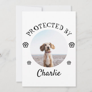 Geschützt Durch Hund Foto Pfotenabdruck Design