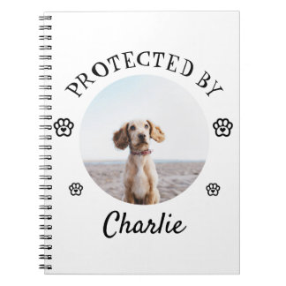Geschützt Durch Hund Foto Pfotenabdruck Design Notizblock