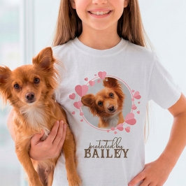 Geschützt durch Hunde benutzerdefiniertes Foto Pin T-Shirt