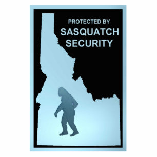 Geschützt durch Sasquatch Security - Idaho Fotoskulptur Magnet