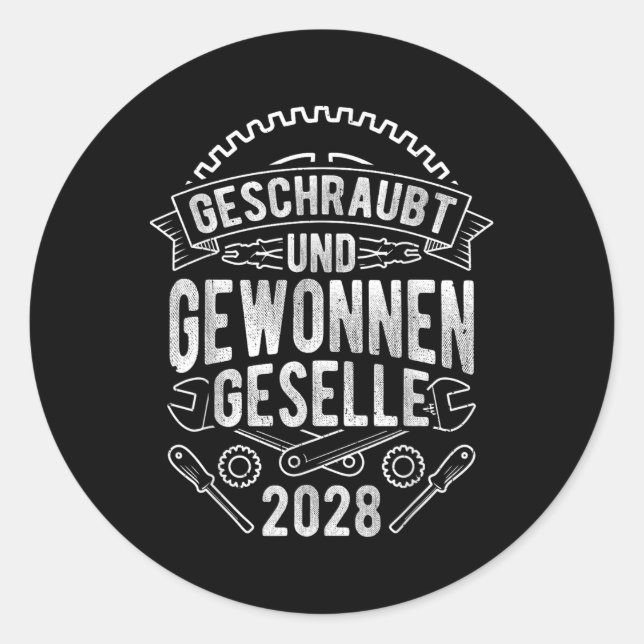 Geschützt und gewonnen 2028 runder aufkleber (Vorderseite)